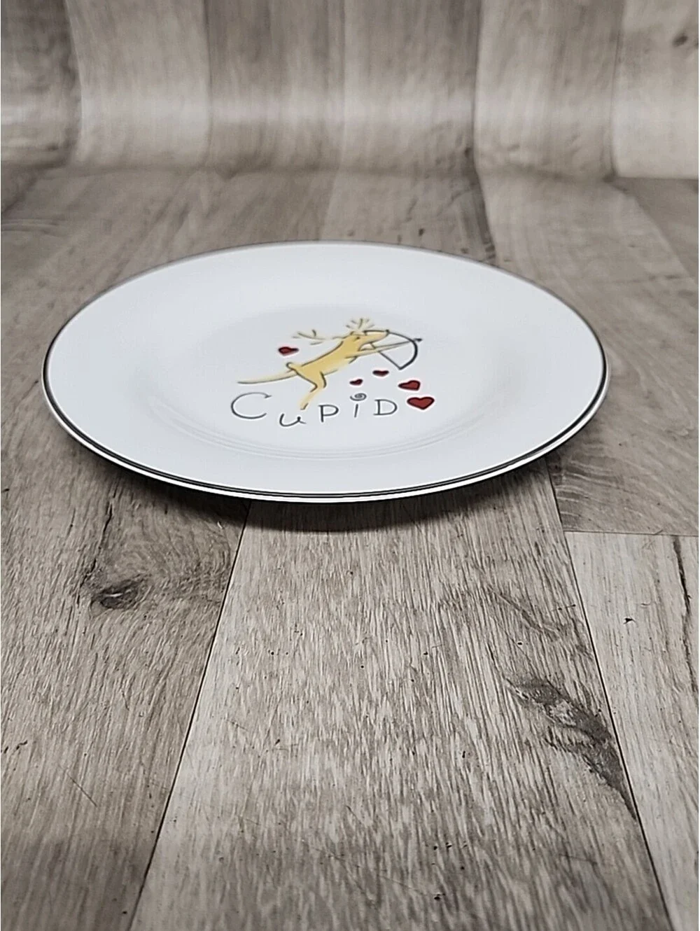 Pottery Barn Reindeer Cupid Dinner Plate 8.5